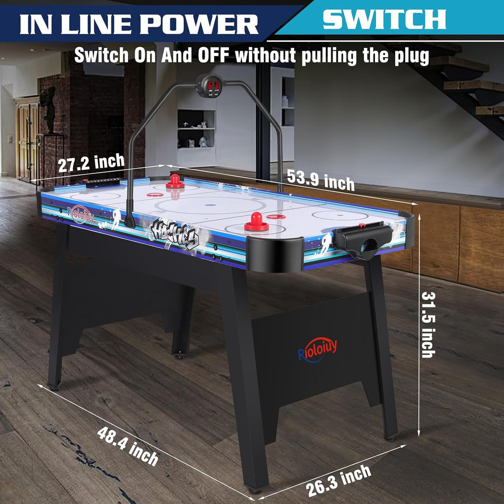 58" Air Hockey Table, Arcade Style with Powerful 700mA Motor, Accurate D...