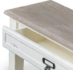 Baxton Studio Dauphine Traditional French 1-Drawer Accent Console Table, White