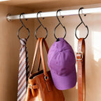 Belt Ring Hanger, 4 Pack Space-Saving Belt Organizer for Closet, Rust-Resistant Hanger forBelts, Scarves, Ties and Accessories, Multi-Purpose Closet Storage, Black (4PCS)