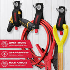 20 Pack Heavy Duty Garage Storage Hooks with Extension Cord Organizer, Solid Steel Wall Mount Hook Set with Anti-Slip Coating Utility J Hooks for Ladders,Bikes,Ropes,Broom,Garden,Yard and Power Tools