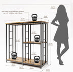 COCOLUCKY Mini Fridge Stand with Storage — 4-Tier Cabinet for Dorm, Kitchen & Office | Fits Under 19.7” Width Fridge,Coffee Bar, Microwave Stand & Bakers Rack Combo(Vintage Brown)