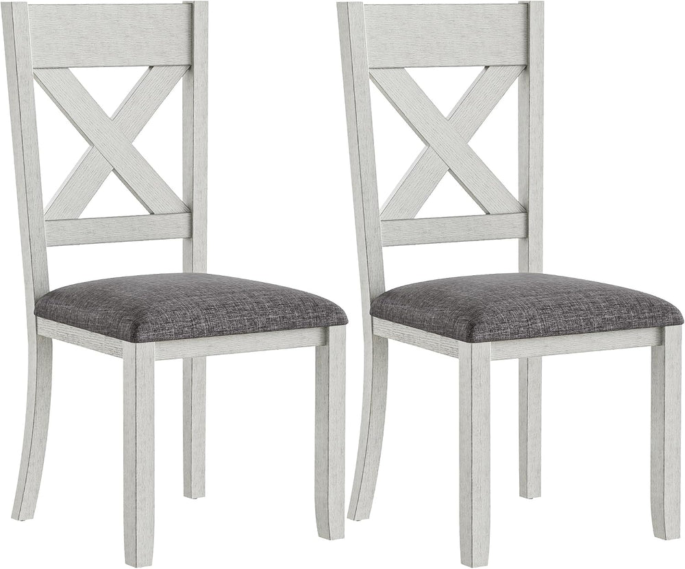 Peatuk Solid Wood Dining Chair Set of 2, Part of Dining Table Set, Mix and Ma...