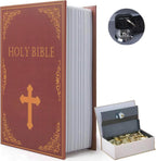 Book Safe Box with Combination Lock, Diversion Safe Vintage Faux Book Hidden Safe for Decoration, Secret Book Safe Storage Box for Home Office Café Bookshelf Decor (9.5"×6"×2.2"）