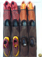 Roomganize Large Over the Door Shoe Organizer for Mens Sneakers (Bison brown)