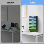 Kuntine.B Wall File Organizer Office Hanging Magazine Holder Wall File Organizer for Office Home (Black, 10 Tier)