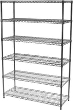 Shelving Inc. 18" d x 30" w x 64" h Chrome Wire Shelving with 6 Tier Shelves, Weight Capacity 800lbs Per Shelf
