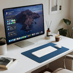 Jotsome Leather Desk Pad Mat, Non-Slip Desk Blotter Pad - Desk Protector for Office, Home, Lap Desk, Laptop, and Desktop, Gift for The Holidays or Christmas (Midnight Blue, 17" x 12")