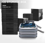 One Enchanted Night Owl CD DVD Case Holder, 40 Disc Storage Wallet with Exclusive Printed Design, Zipper Closure And Handle for Music Movies Games Travel Car