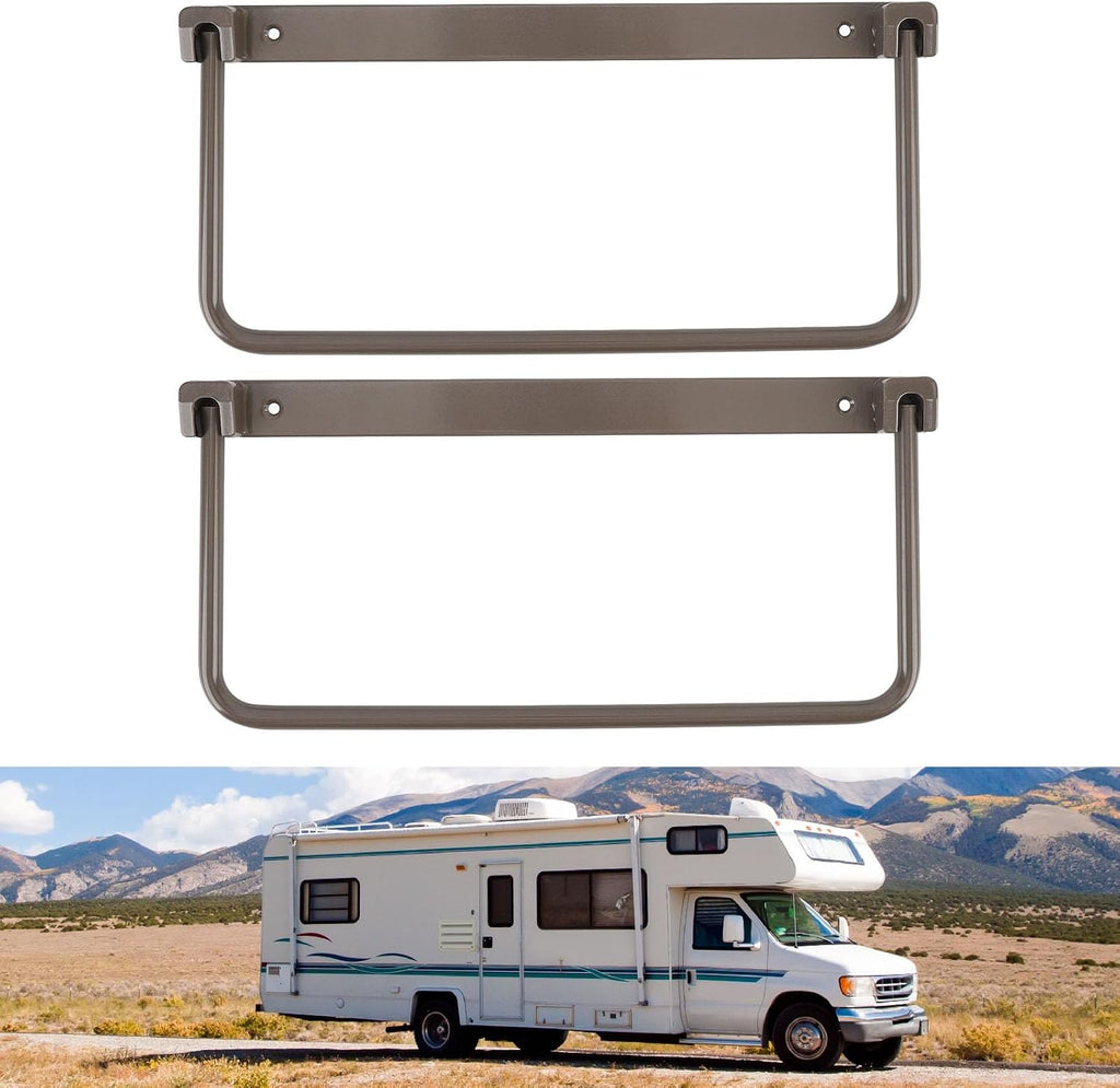 aqxreight Foldable RV Shoe Rack Wall Mounted, Aluminum Alloy Space Saving Organizer, Hanging Shoe Storage Shelf for RV, Travel Trailer, Yacht - Pair of Shoe Holders for All Types of