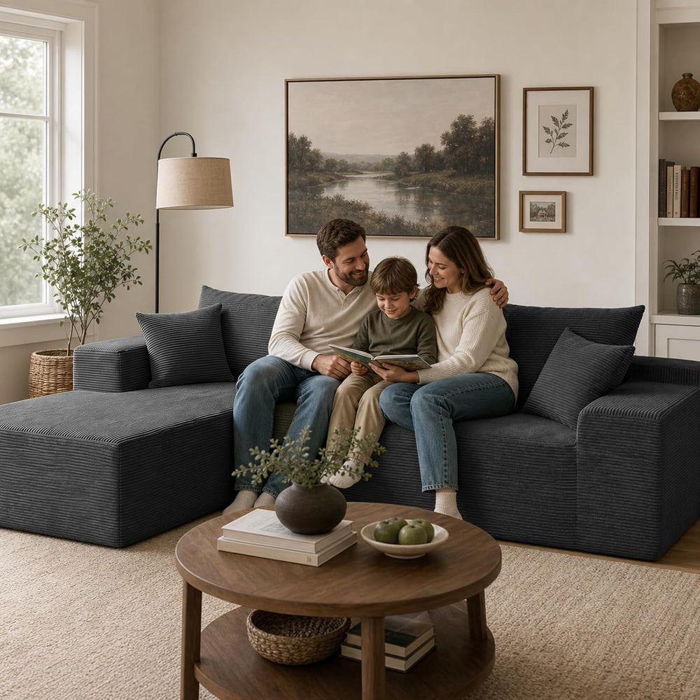 Couch, 102.4" Sectional Couches for Living Room with L Shape Sofa | Clou...