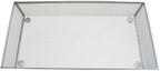 HAHIYO Stackable Mesh Tray Cup 12 x 6 x 2 inches Sturdy Container for Desk Drawer Organizer Collection for Home Office School kitchen Soft Foam Feet No Sharp Edges 1 Pack Silver