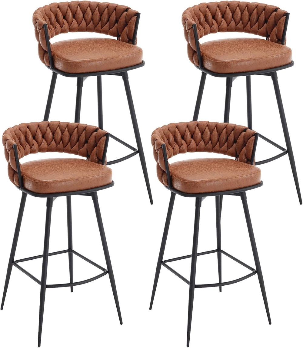 BV Counter Height Bar Stools Set of 4, 26 inch Seat Height Bar Stools, 180° S...