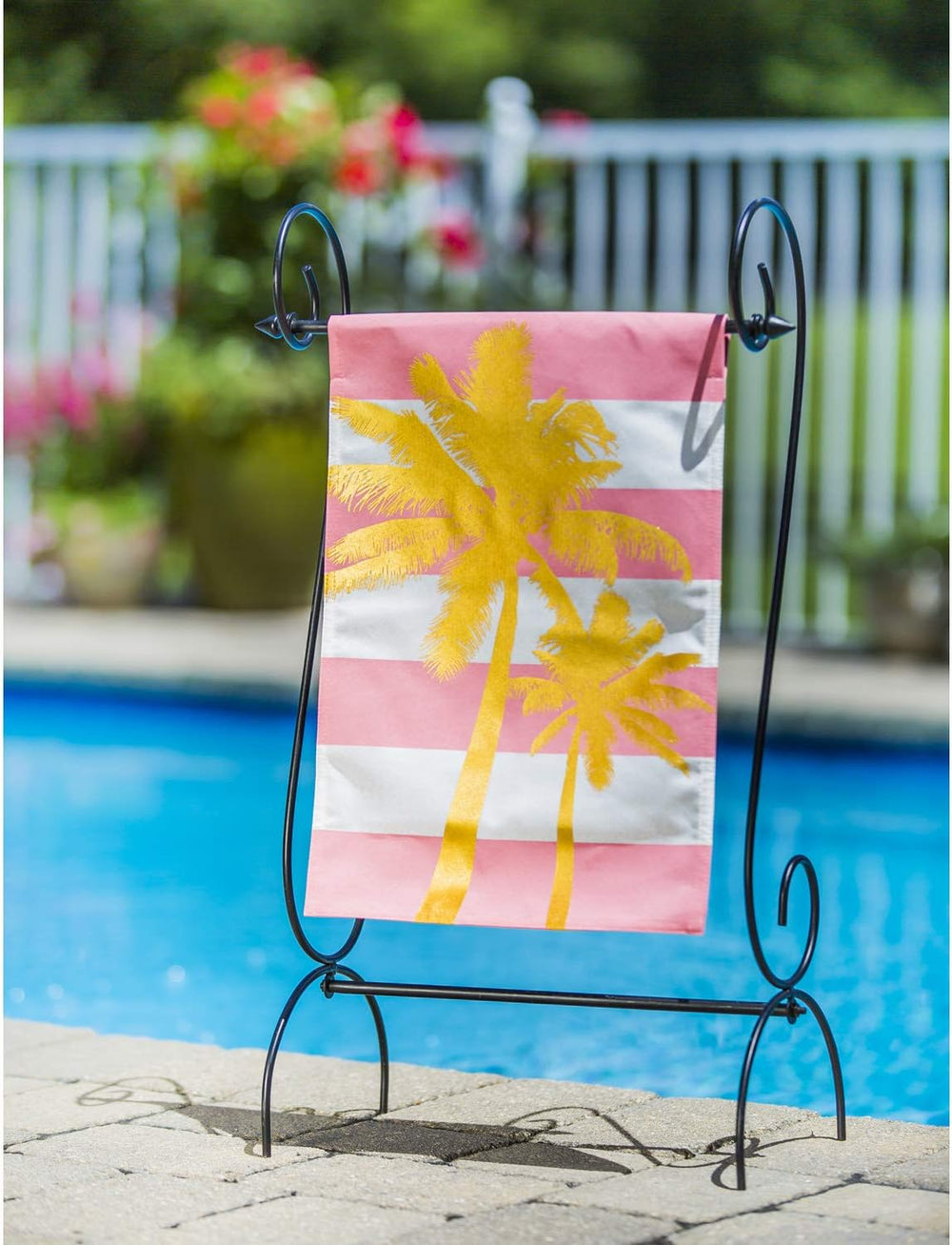 Evergreen Scroll American Garden Flag Stand | Premium Metal Iron Flag Holder ...
