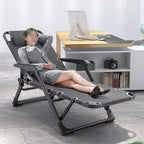Pink Massage Recliner Folding Balcony Lounge Deck Chair, Multi-Position Adjustable Sun Lounger(Gray Purple Cushion)