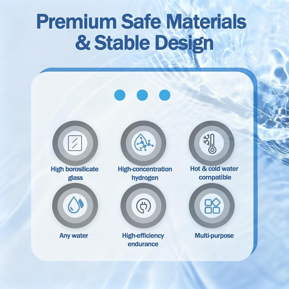 Hydrogen Water Bottle Generator, Up to 4000 PPB, with SPE/PEM Technology, for...