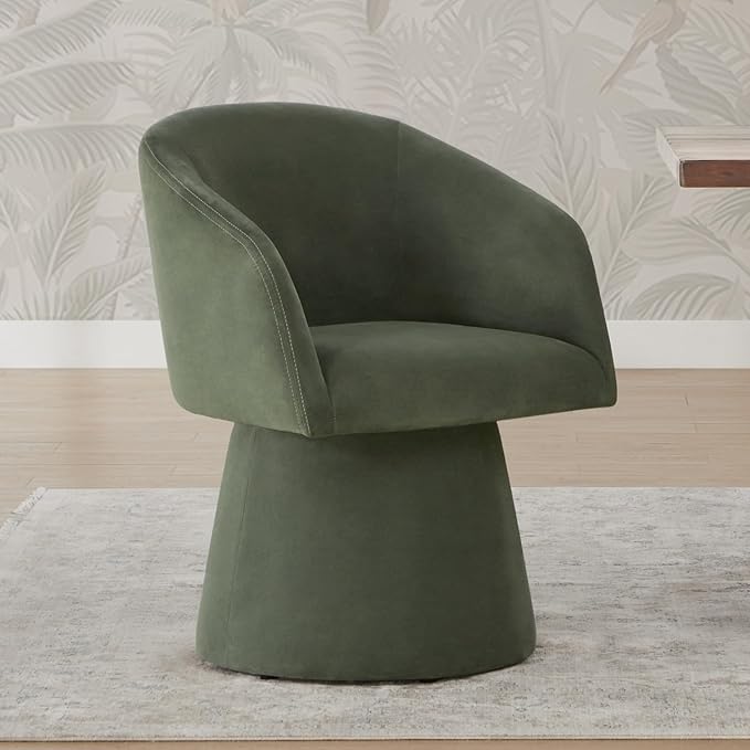Swivel Dining Chairs Set of 1, Upholstered Mid Century Modern Deskchair with ...