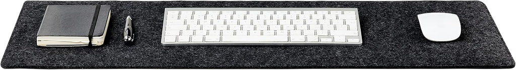 Premium Felt Desk Mat | Small 12" x 27.5" Multifunctional Desk Pad for Home Office | Dark Gray