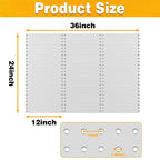 Pegboard Smith Metal Pegboard Panels 12" x 24", 3 Pack Grey Wall Mounted Tool Organizer Boards, Heavy Duty Tool Storage Peg Board for Garage, Workbench, Office, Fits 1/4" Peg Hooks