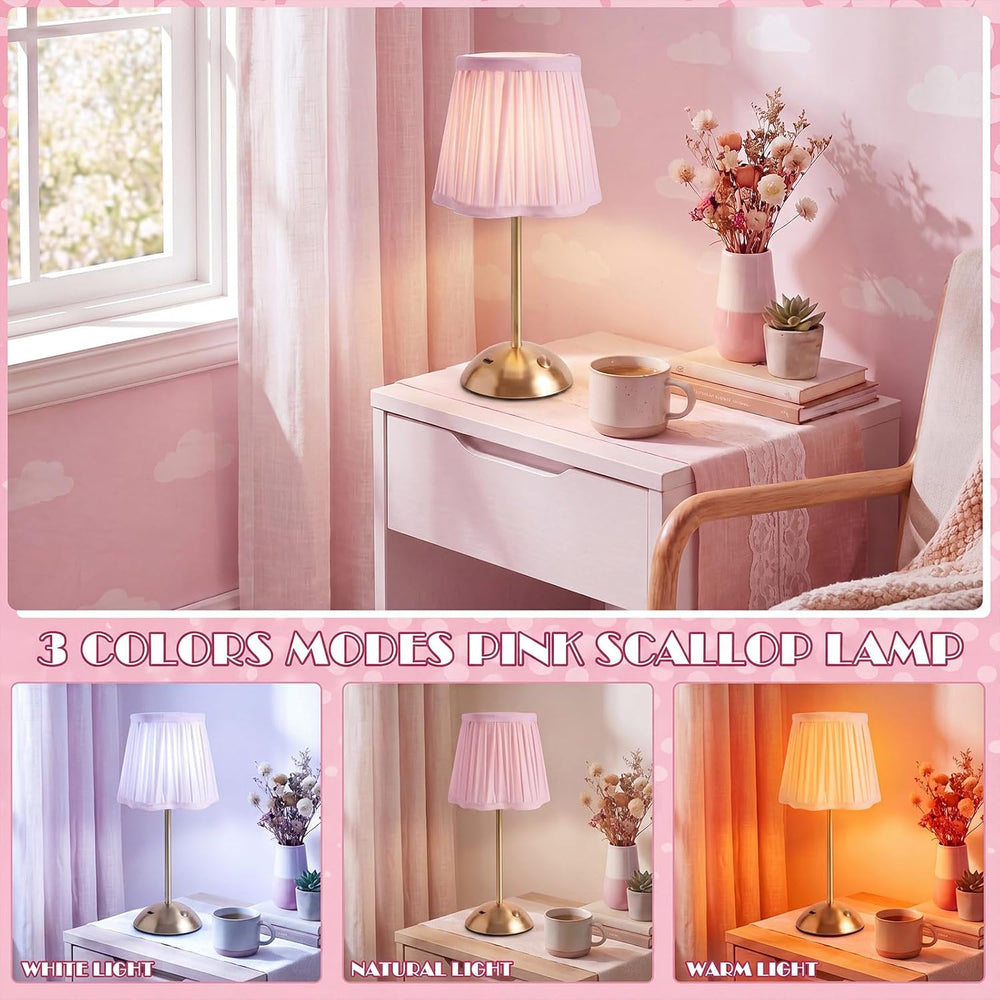 Wedding Cordless Table Lamp Rechargeable, Pink, 4 Pack