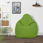 Ample Decor Bean Bag Cover (Filler Not Included), Plush Toys Storage Soft Leatherette, Durable Construction Sturdy Zipper, Ideal for Children and Teenagers - Green