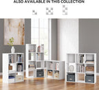 Signature Design by Ashley Onita Modern 3-Tier Floor Standing 6 Cube Organizer for Living Room, Wood, Works with 10.5 W x 10.5 D x 11 H Storage Bin (Sold Separately), White