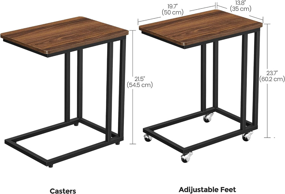 VASAGLE C Shape End Table for Couch or Sofa, Industrial Small Side Table | TV...
