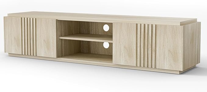BELLEZE 70" Fluted Media Entertainment Center Console for TVs up to 75&q...