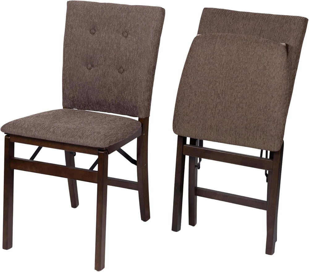 Stakmore Parson's Indoor Wooden Folding Dining Chairs, Espresso, Set of 2