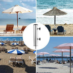 Granite Based Umbrella Stand for Outdoor Stability, Featuring Adjustable PVC Sleeves for Secure Fit
