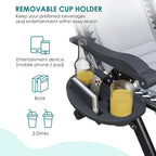 ATORPOK Zero Gravity Chair with Canopy, Folding Patio Recliner 450lbs | Padded Seat & Backrest; Adjustable Reclining Chair; Headrest & Cup Holder; Outdoor Lounge Chair for Patio, Poolside & Beach