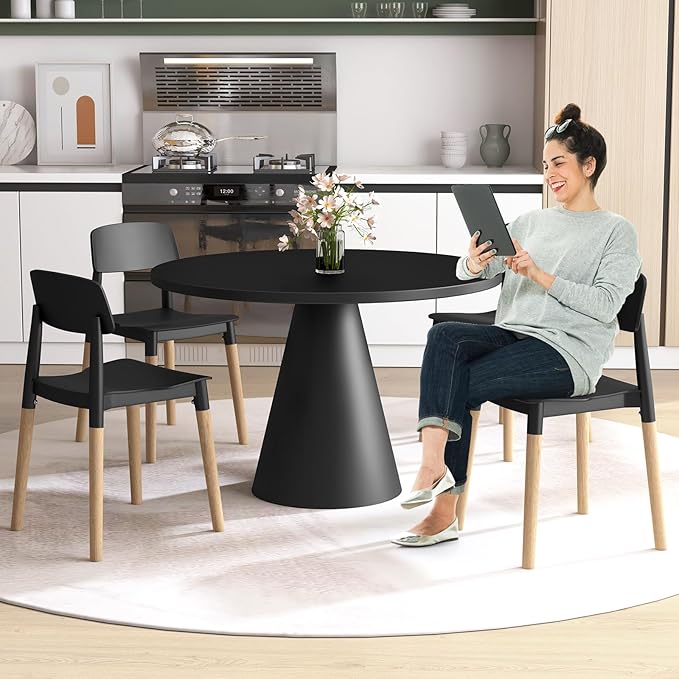 Giantex Modern Dining Chairs Set of 4, Plastic Dining Side Chair Set w/Sturdy...