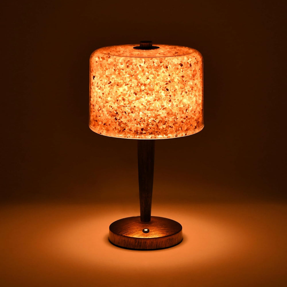 Himalayan Pink Rock Salt Lamp, Touch Control Dimmable Salt Night Light, USB P...