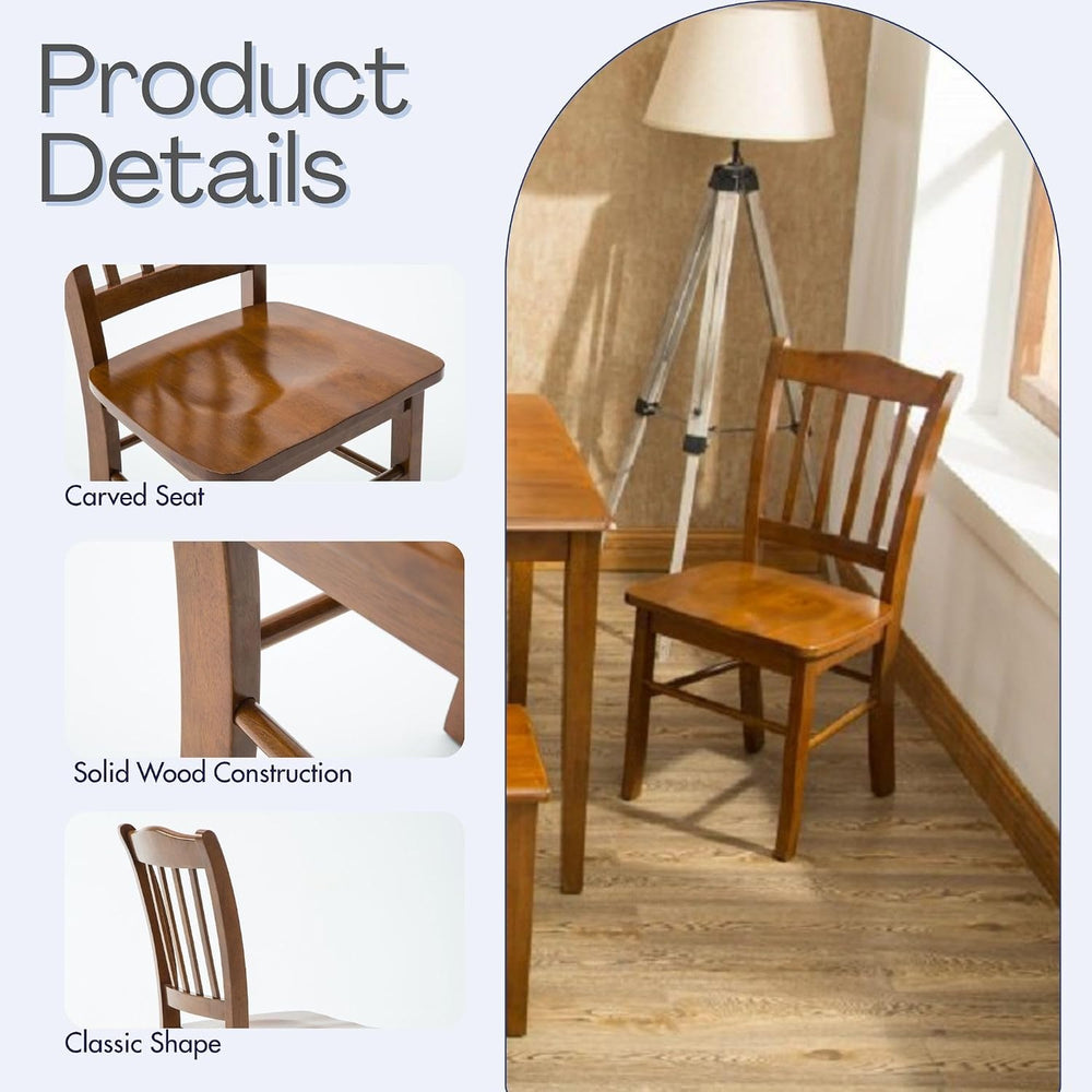Boraam Shaker Dining Chairs, Set of 2 - Cocoa Walnut