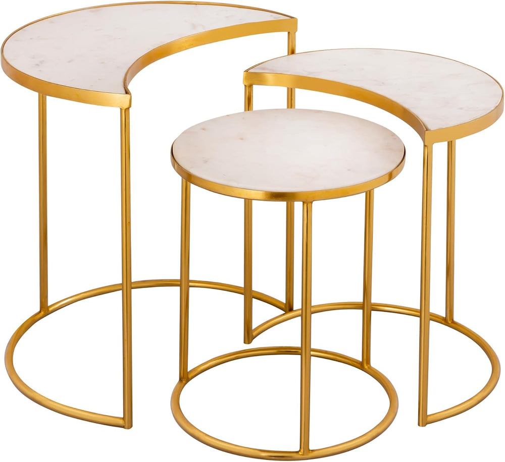 First of a Kind Side Table in Gold Iron