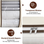 SLEEPING LAMB 170L Huge Blanket Storage Bag, Sturdy Oxford Fabric Comforter Storage Bag with Handles and Window, Foldable Bedding Container Organizer for King-size Duvets, Sheets, Pillows, Clothes