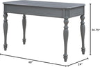 OSP Home Furnishings Country Meadows 48 Inch Writing Desk with Drawer, Plantation Grey