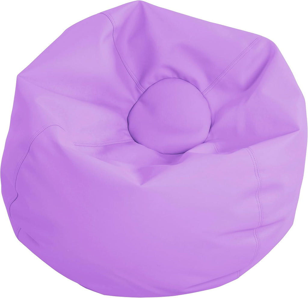 FDP SoftScape Classic 35" Standard Bean Bag Chair, Furniture for Kids, Teens, Perfect for Reading, Playing Video Games, Relaxing Alternative Seating for Classroom, Library, Home - Lavender, 10478-LV