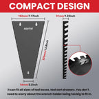 2 Pack Magnetic Wrench Organizer, 32-Slot Magnetic Wrench Organizer Tray for Tool Box & Wall Mounted,Wrench Holder Fit SAE (1/4" - 1-1/16") & Metric (6 mm-24 mm) Wrench Storage