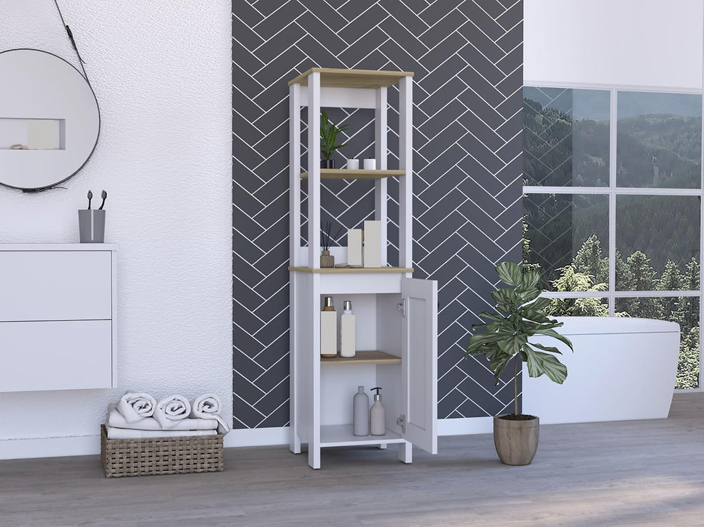 Corner Storage Cabinet with 4-Shelf, Wine Sideboard Pantry Cabinet for Living...