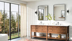 TETOTE Black Bathroom Mirror 22 x 30 Matte Black Metal Framed Vanity Mirror, Tempered Glass, Wall Mounted for Bathroom, Entryway, Bedroom, Living Room(Horizontal/Vertical)