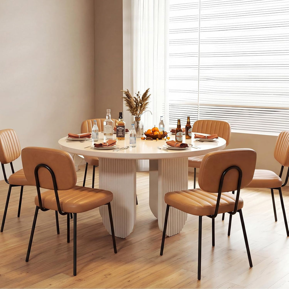 OLIXIS Dining Chairs Set of 6, Mid Century Modern Kitchen Chairs | Faux Leath...