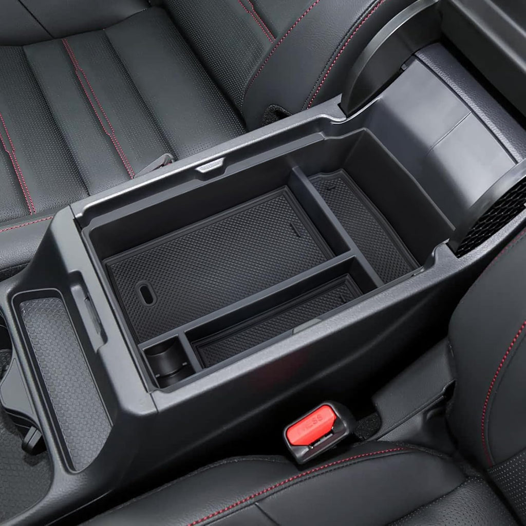 Center Console Organizer Compatible with 2026 2025 2024 2023 Honda CR-V Armrest Storage Box Coin and Glass Holder ABS Plastic Insert Secondary Storage Interior Accessories