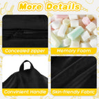 HABUTWAY 2FT Bean Bag Chair, 2' Beanbags Small Bean Bag Chairs with Filling, Teardrop Bean Bag Chair Luxurious Velvet Ultra Soft Fur with Removable Cover (Black)