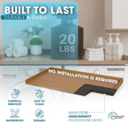 No-Installation HDPE Washer Dryer Countertop – Non-Slip, Anti-Scratch Laundry Topper | Water-Resistant Laundry Room Organizer | Durable, Easy-to-Clean, Modern Design for Washer and Dryer (teak)