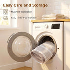 OIASKET 108L Cotton Rope Storage Basket for Living Room and Bedroom 25"x16"x16" Woven Laundry Basket, Heavy Duty Bin for Blankets, Pillows & Toys, Pet-Safe & Scratch-Free, Brown and White