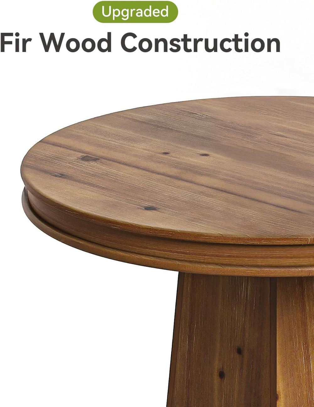 LITTLE TREE Solid Wood Round Dining Table, 31.5" Small Kitchen Table for...