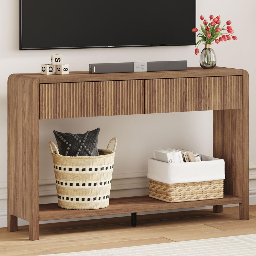 FATORRI Console Sofa Table for Entryway, Wood Foyer Tables for Living Room, F...