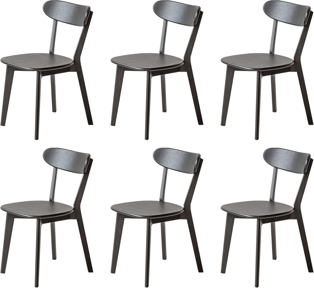 Dining Chairs, Kitchen Chairs, 100% Oak Solid Wood Modern Chair with Curved B...