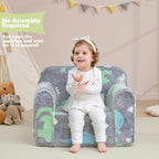 Toddler Chair,Kids Armchair,Kids Foam Chair,Toddler Couch,Glow Dino | Comfy kids armchair,toddler reading chair,kids foam chair,glow-in-the-dark dino,removable cover, no assembly