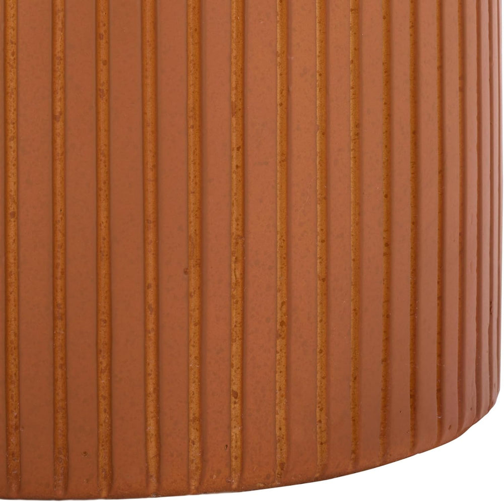 SAFAVIEH Couture Collection - Oskar Brown Concrete Accent Table, Round Modern...